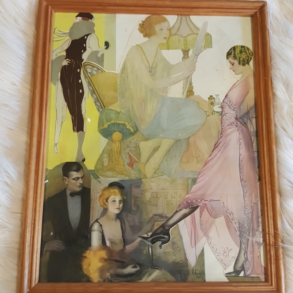 VINTAGE GROUP OF LADIES FRAMED WALL ART